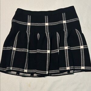 Cynthia Rowley Black and White Checkered Mini Skirt